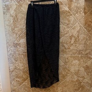 Element Black Lace Midi Skirt